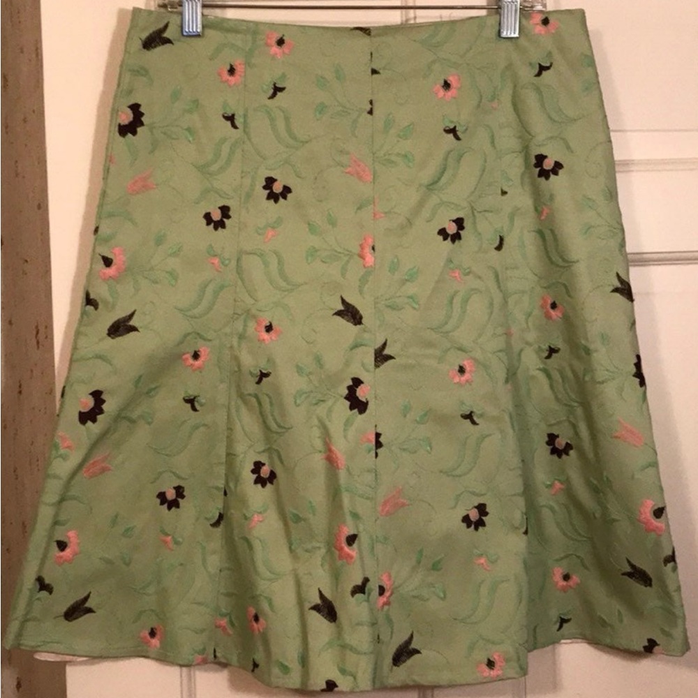 Ruth embroidered A-line skirt.